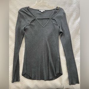 Grey long sleeve shirt, size M